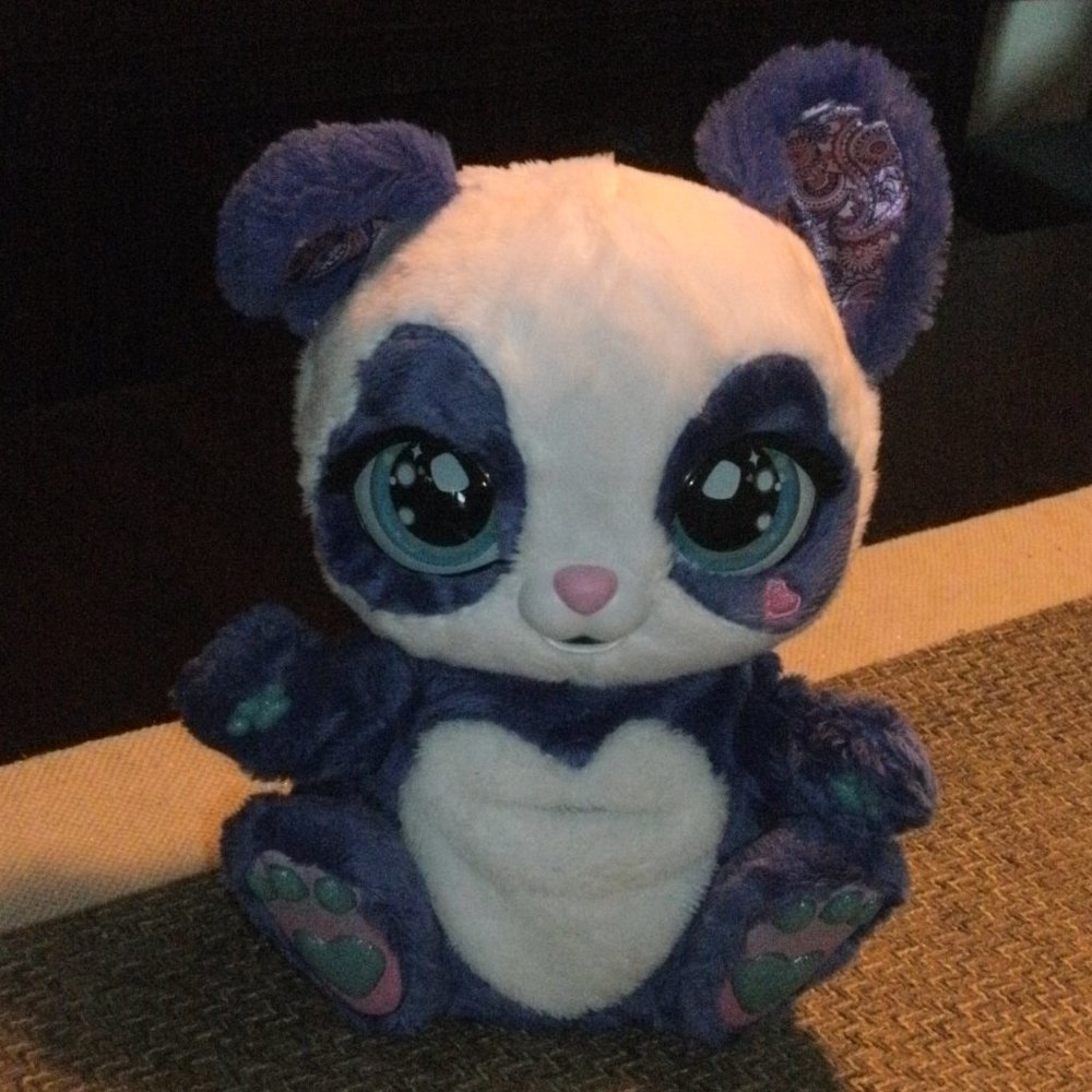 Peek-A-Roo Interactive Toy Plush Panda Bear & Baby with Sounds & Actions ~ WORKS